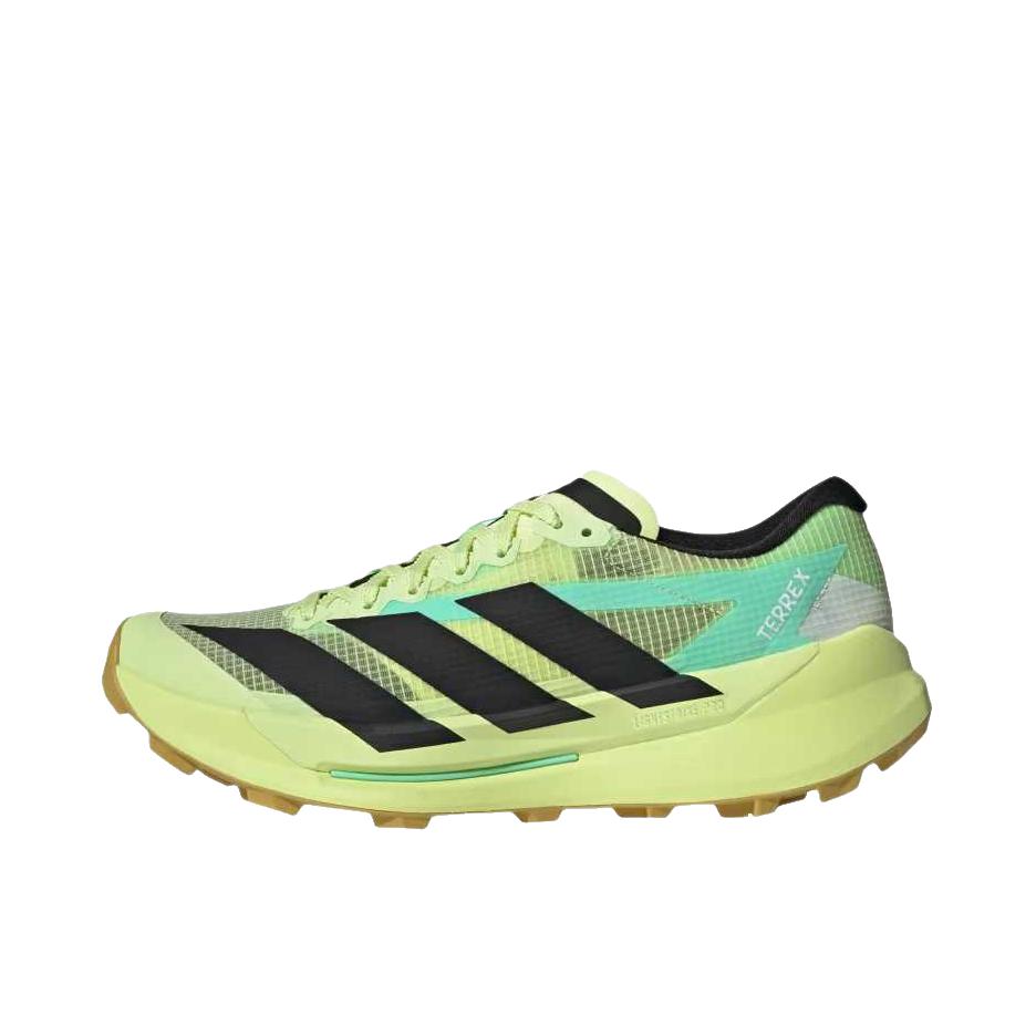 推荐商品：adidas Terrex Agravic 跑鞋 系带稳定织物支撑 冰冻柠檬/核心黑/脉冲薄荷