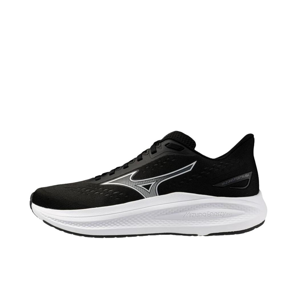 推荐商品：Mizuno/美津浓 Fortrush 跑鞋 橡胶系带圆头厚底 黑色/白色