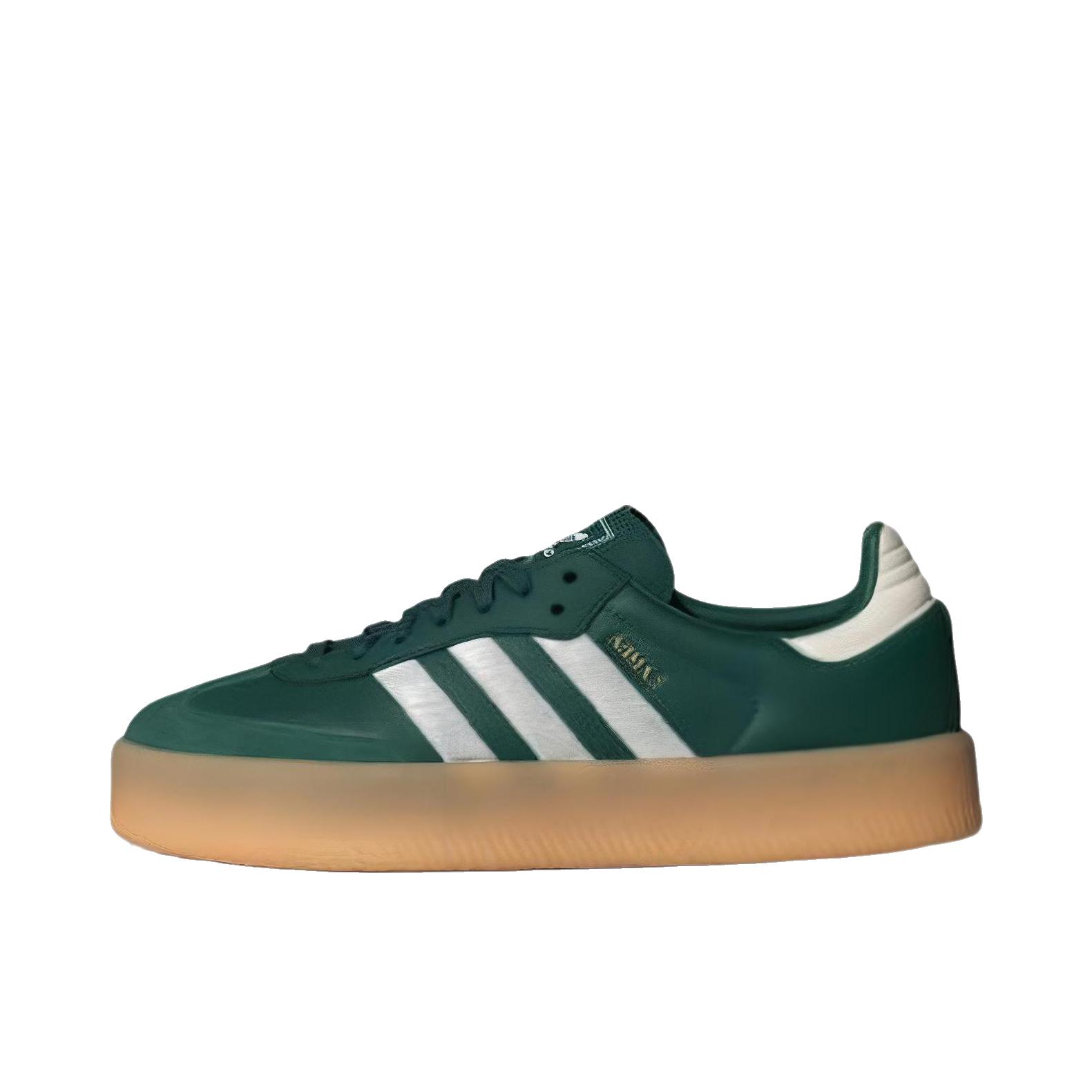推荐商品：adidas Originals Sambae T头鞋 德训鞋 板鞋 增高包裹性合成革 绿色