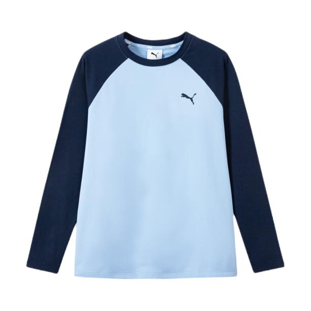 推荐商品：Puma/彪马童装 2026AW 排汗透气内搭长袖T恤 中大童 353326 蓝