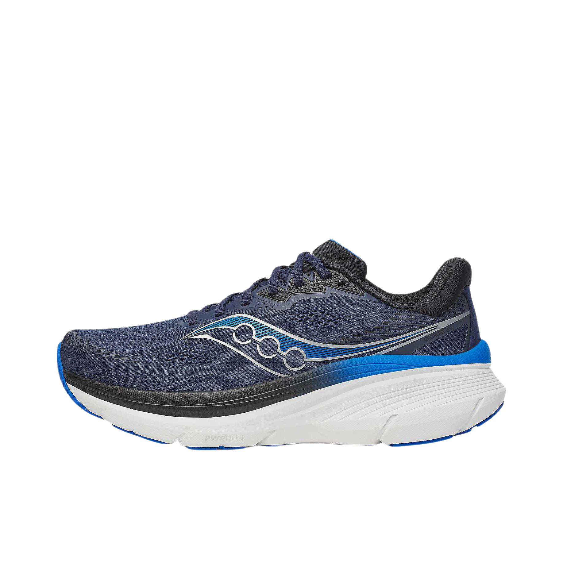 推荐商品：Saucony/索康尼 GUIDE 向导19 跑鞋 慢跑训练稳定缓震轻便 海军蓝/皇家蓝