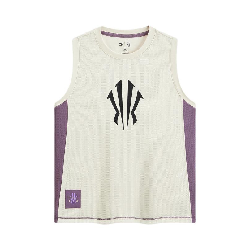 推荐商品：Anta/安踏童装 2026AW 吸湿速干亲肤透气背心 男中大童 352631119 泥沙灰