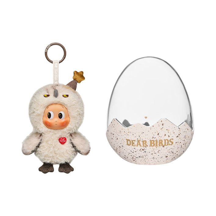 POP MART/泡泡玛特 星星人 Dear Birds系列 笨笨守候+毛绒展示盒组合 潮流公仔 星星人