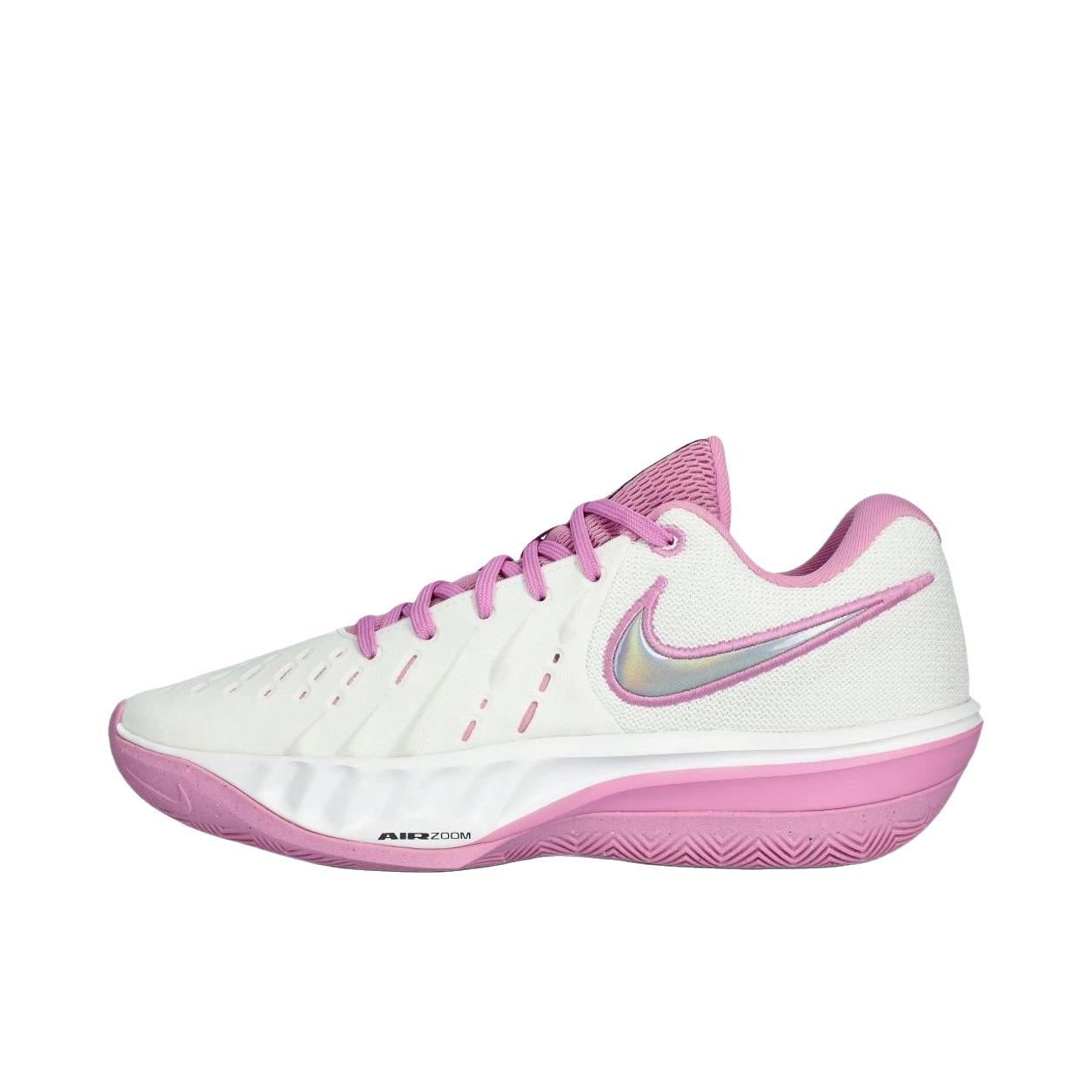推荐商品：Nike Air Zoom GT Cut Academy 2 篮球鞋 实战圆头厚底系带贴合支撑抓地耐穿抗扭包裹性 白色/紫色