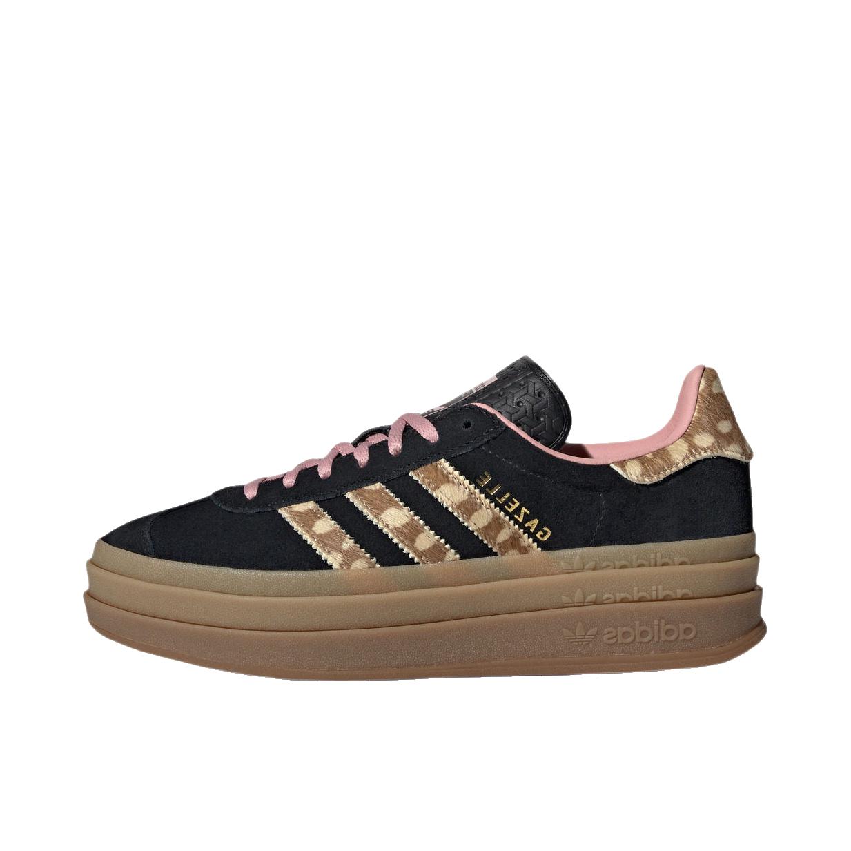 推荐商品：adidas Originals Gazelle Bold T头鞋 德训鞋 运动休闲鞋 经典厚底防滑耐磨贴合 女款/黑色/沙漠棕/奇迹紫粉