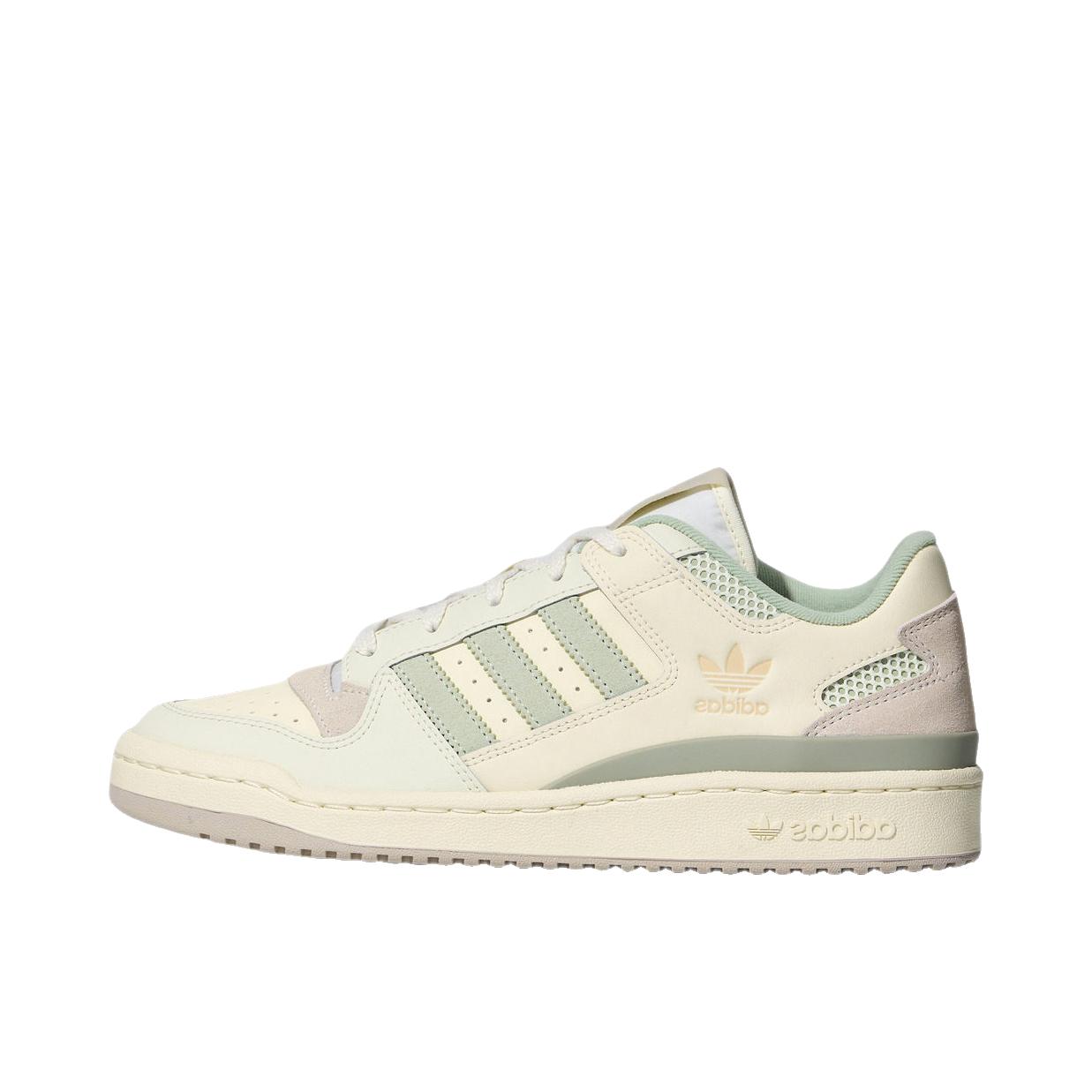 推荐商品：adidas Originals Forum 板鞋 轻便复古防滑时尚魔术贴篮球风薄底包裹性 象牙白色/亚麻绿/光晕绿