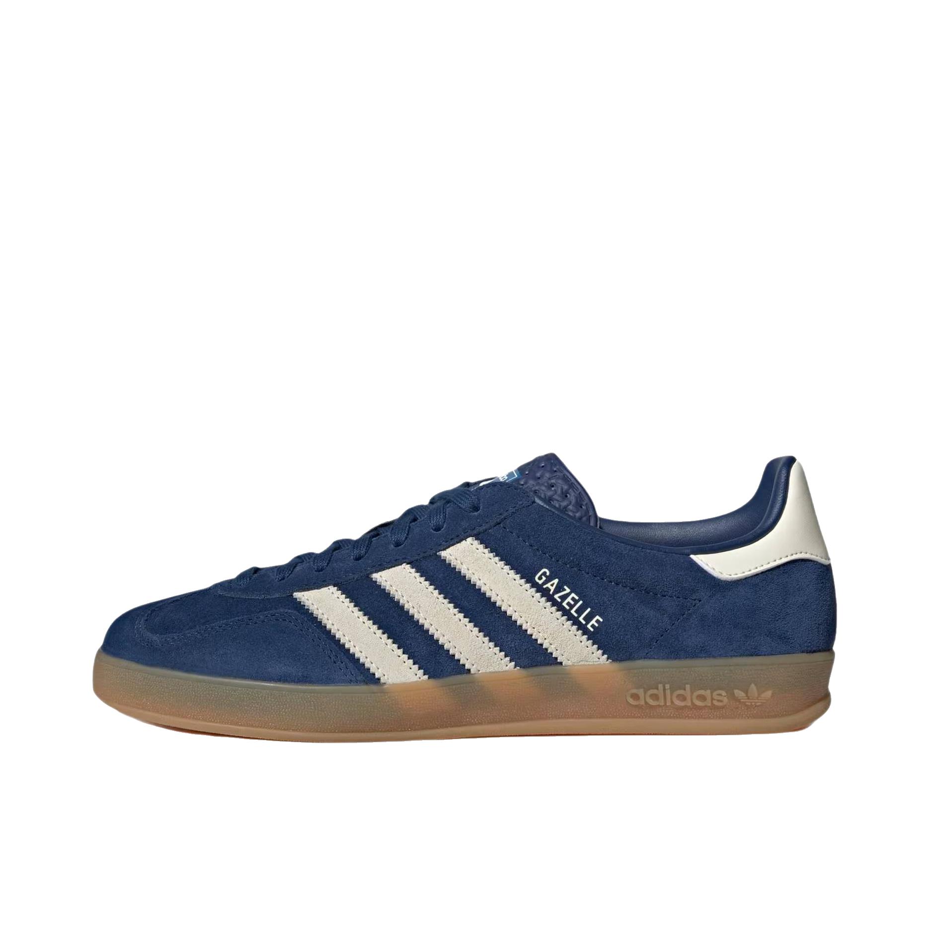 推荐商品：adidas Originals Gazelle T头鞋 德训鞋 板鞋 轻便复古薄底舒适百搭减震耐磨贴合圆头 藏蓝色/白色
