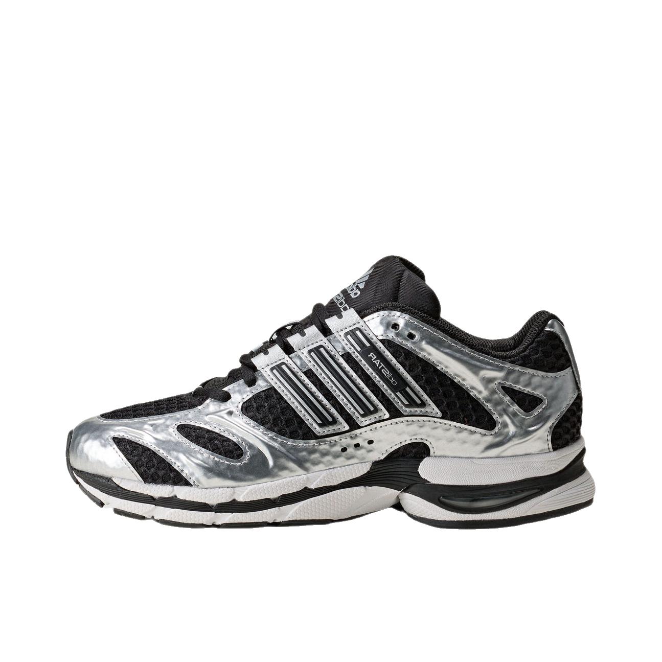 推荐商品：adidas adistar mld 跑鞋 透气支撑厚底系带 黑色/金属银