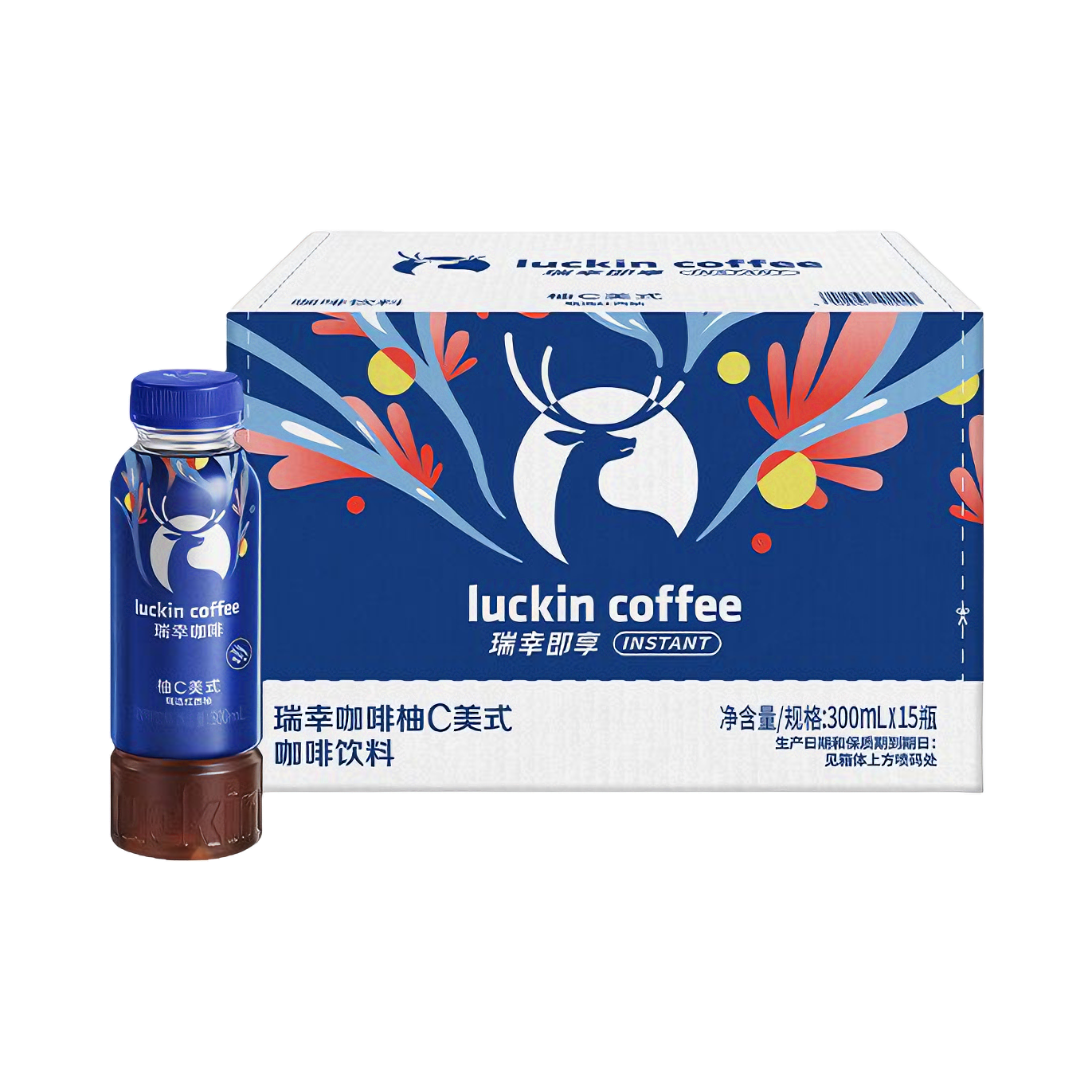 Luckin/瑞幸 300ml 柚C美式咖啡饮料 瓶装 300ml