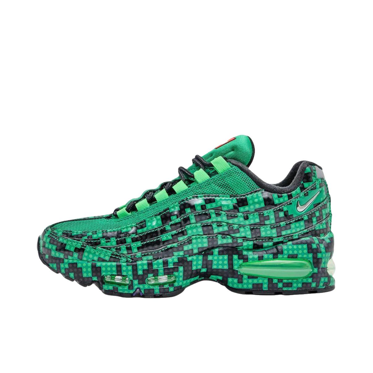推荐商品：Nike Air Max 95 跑鞋 潮流时尚复古百搭防滑耐磨舒适透气防水气垫织物支撑低帮缓震贴合耐用圆头 LEGO/乐高联名/大童/幸运绿
