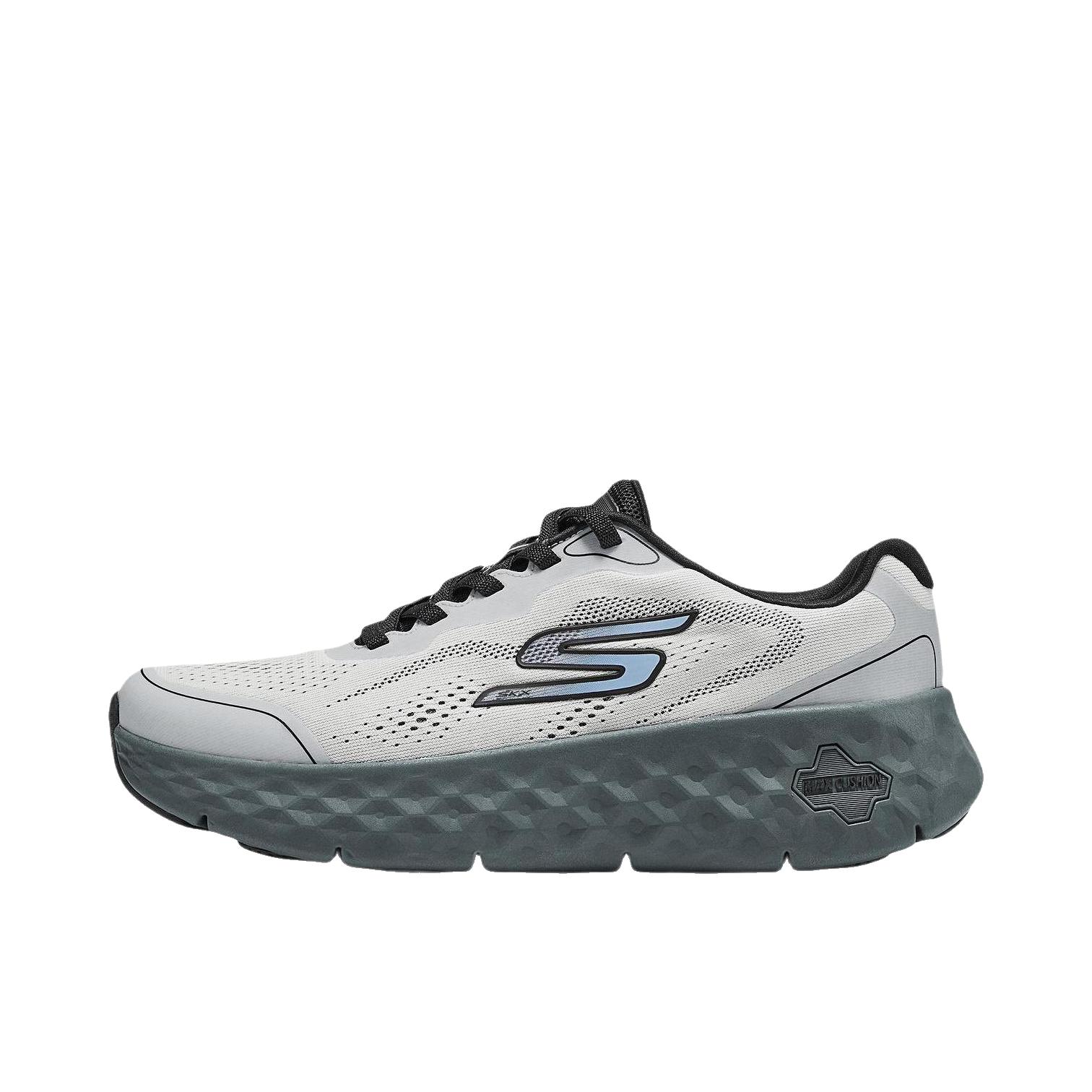 推荐商品：Skechers/斯凯奇 MEN'S GO WALK 跑鞋 防滑耐磨透气回弹厚底网面缓震 白色/黑色