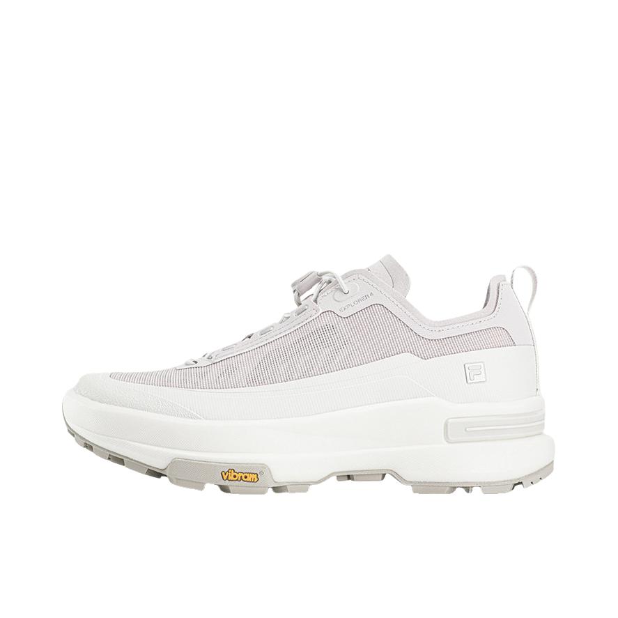 推荐商品：FILA/斐乐 探险家 EXPLORER 4 徒步鞋 简约运动百搭厚底 女款/雾霾灰/淡灰色/紫色