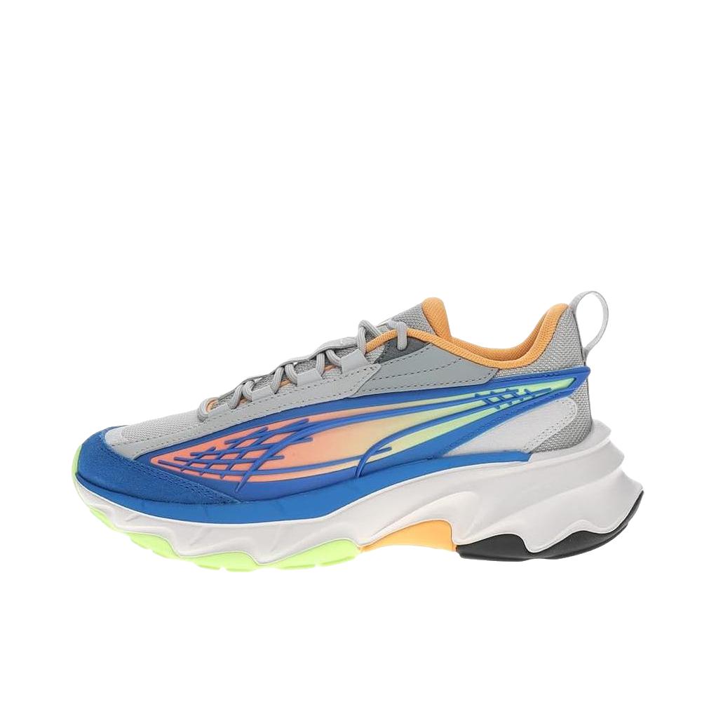推荐商品：Puma/彪马 Carbon Flares 运动鞋儿童 舒适橡胶圆头厚底 大童/蓝色/灰色