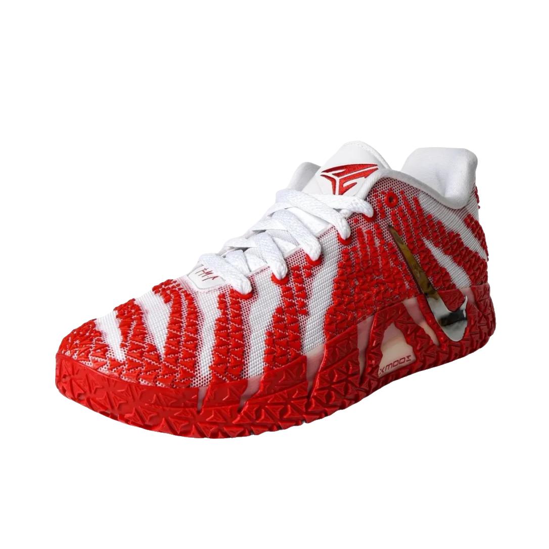推荐商品：Nike Ja 3 莫兰特3 篮球鞋 舒适简约实战耐磨防滑抗扭抓地回弹支撑耐用轻便 白色/大学红/金属银