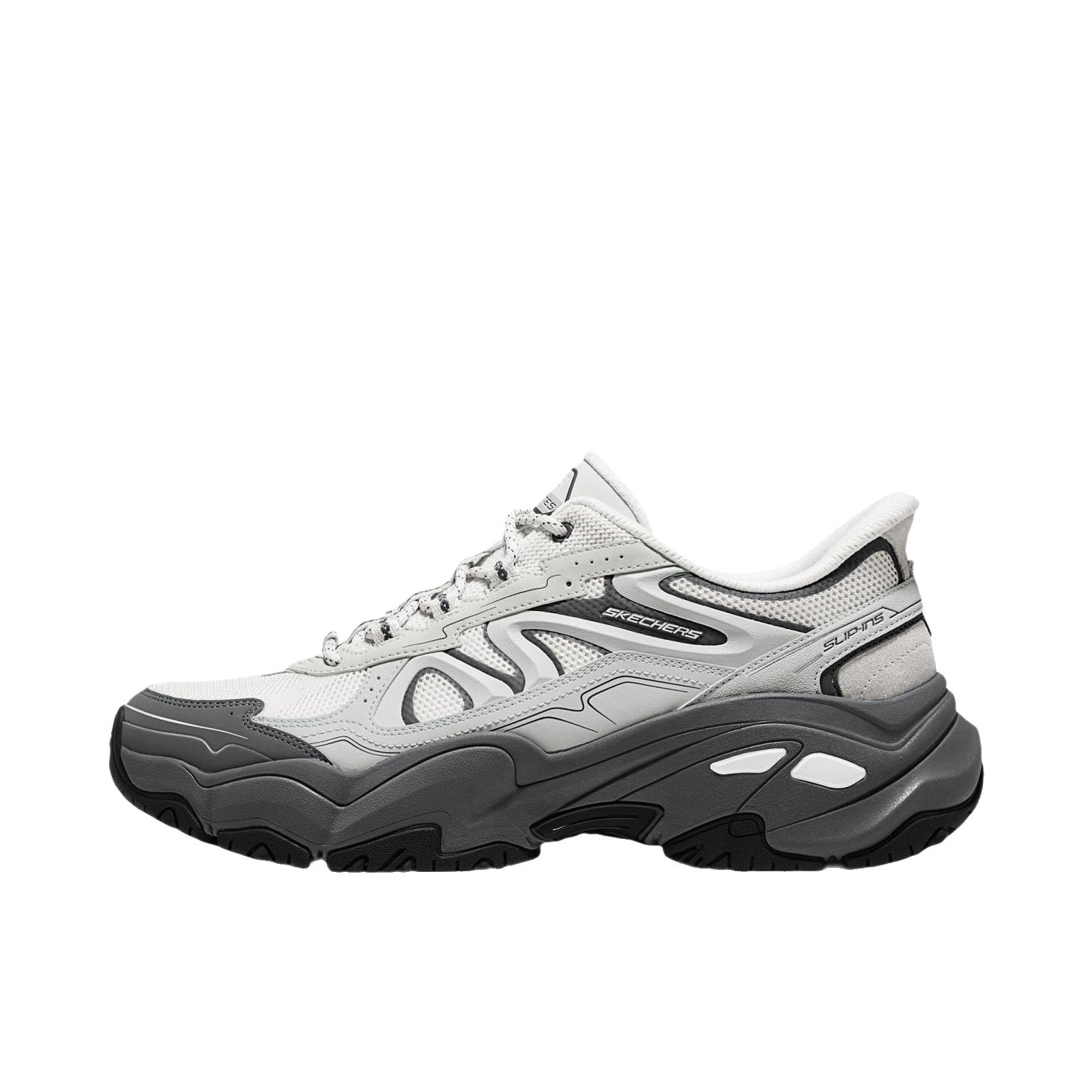 推荐商品：Skechers/斯凯奇 DLITES 老爹鞋 百搭透气支撑 灰色