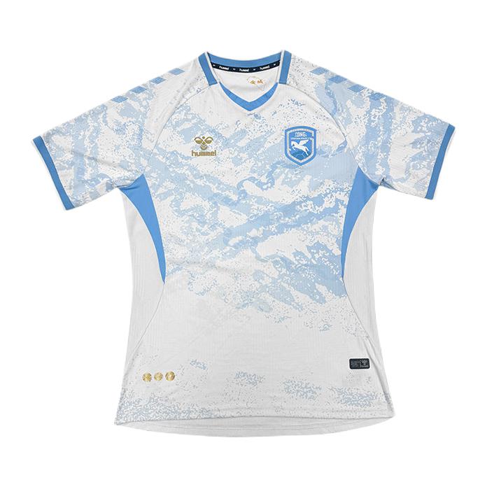 推荐商品：hummel 透气耐磨速干短袖足球服 白