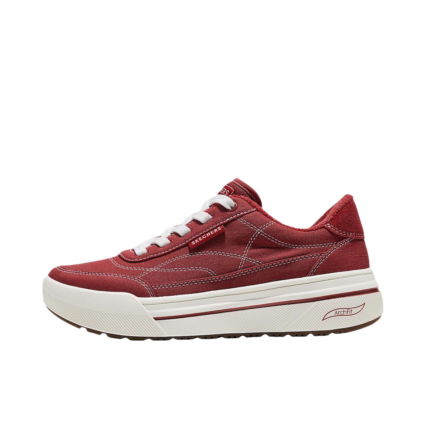 推荐商品：Skechers/斯凯奇 板鞋 简约低帮舒适 190100 女款/红色 