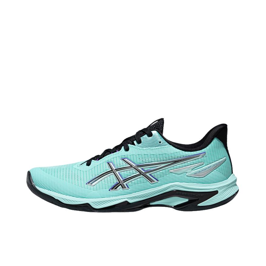 推荐商品：Asics/亚瑟士 Netburner Ballistic FF 4 训练鞋 轻量回弹 百搭低帮系带厚底 速度型 支撑 美观 蓝色/绿色/黑色