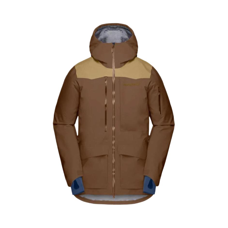 推荐商品：Norrona/老人头 tamok系列拉链连帽硬壳长袖滑雪服 1201-19 棕红