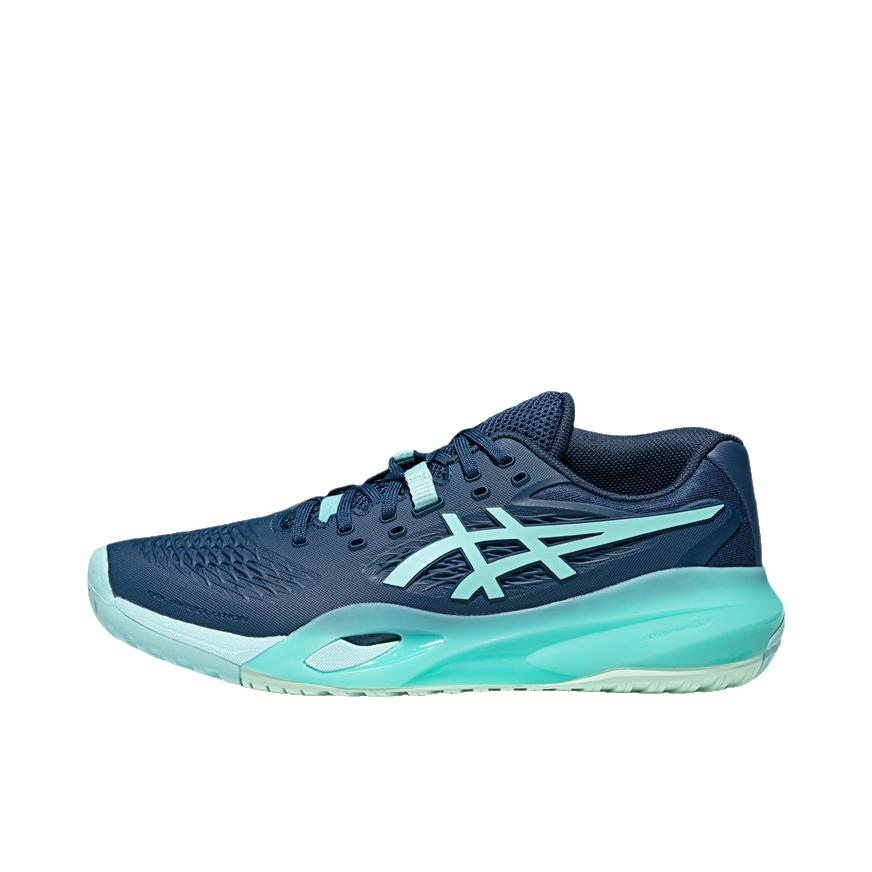 推荐商品：Asics/亚瑟士 Gel-Resolution X 防滑 耐磨 低帮 网球鞋 深蓝色/绿色