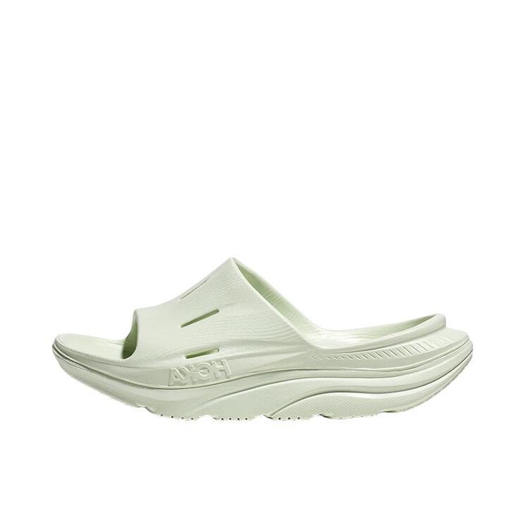 推荐商品：HOKA ONE ONE ORA Recovery Slide 3 软底 轻量 防臭一脚蹬 一字 橡胶底 防滑 防磨 缓震 拖鞋 海玻青/海玻青