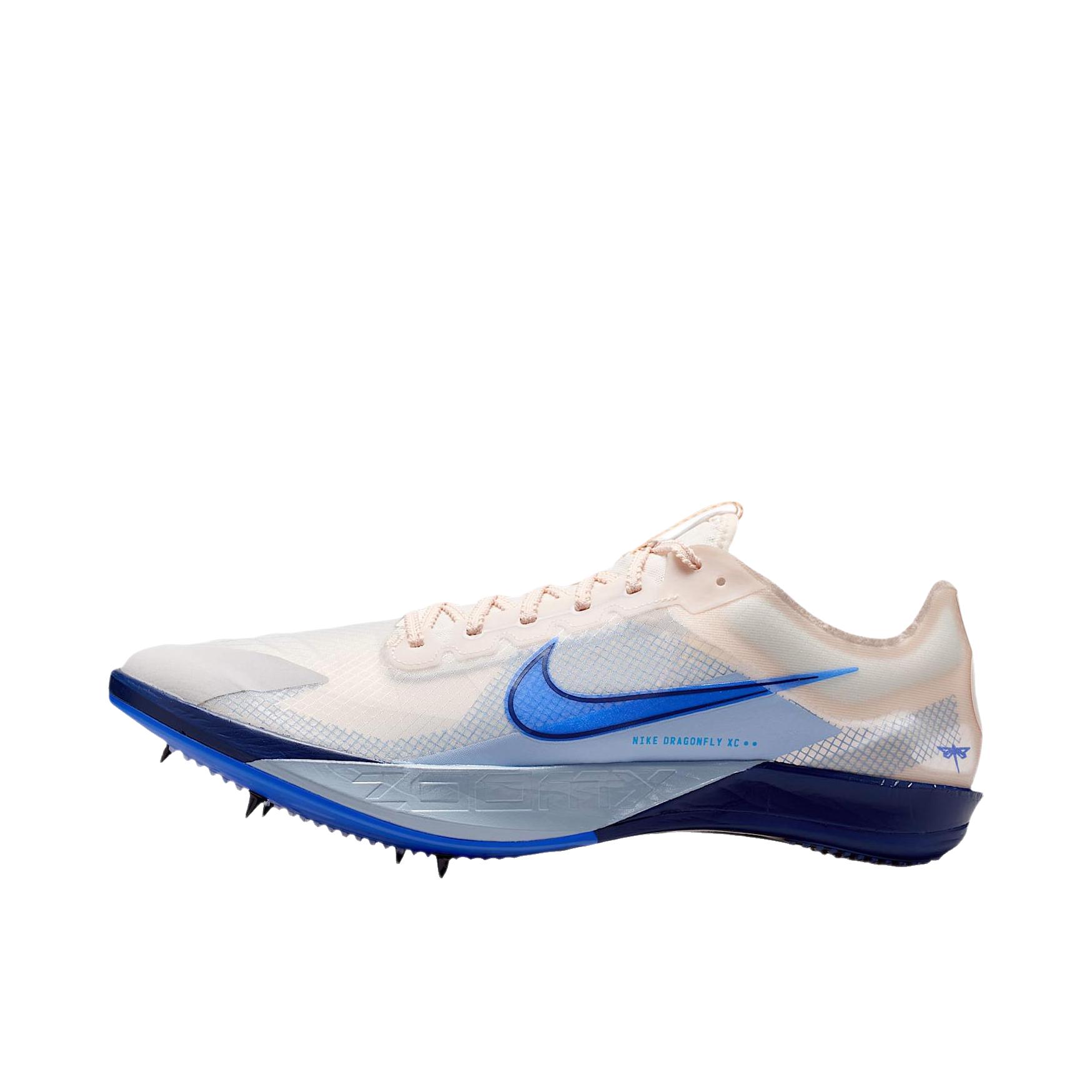 推荐商品：Nike Dragonfly XC 2 跑鞋 百搭轻便回弹厚底 白色/蓝色