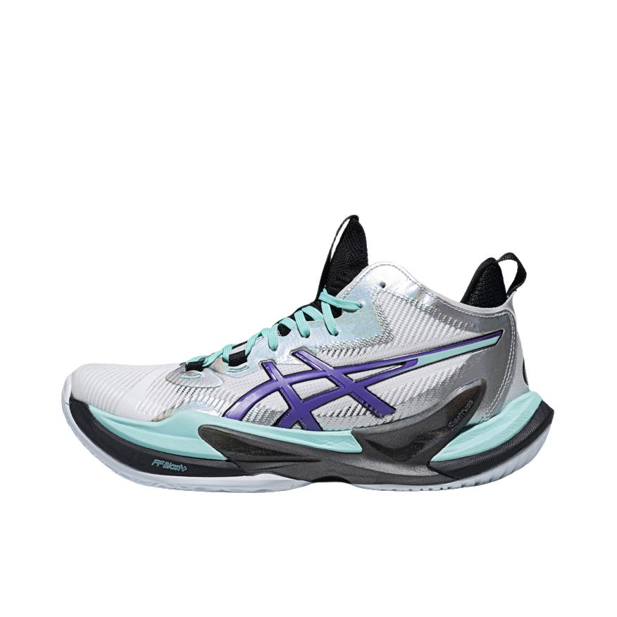 推荐商品：Asics Metarise 2 防滑 系带 圆头 排球鞋 白色/紫色