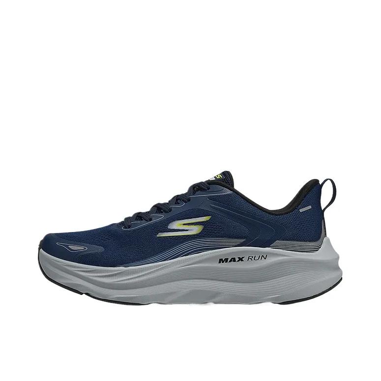 推荐商品：Skechers/斯凯奇 MAX RUN GO 跑鞋 缓震轻便防滑透气 海军蓝色