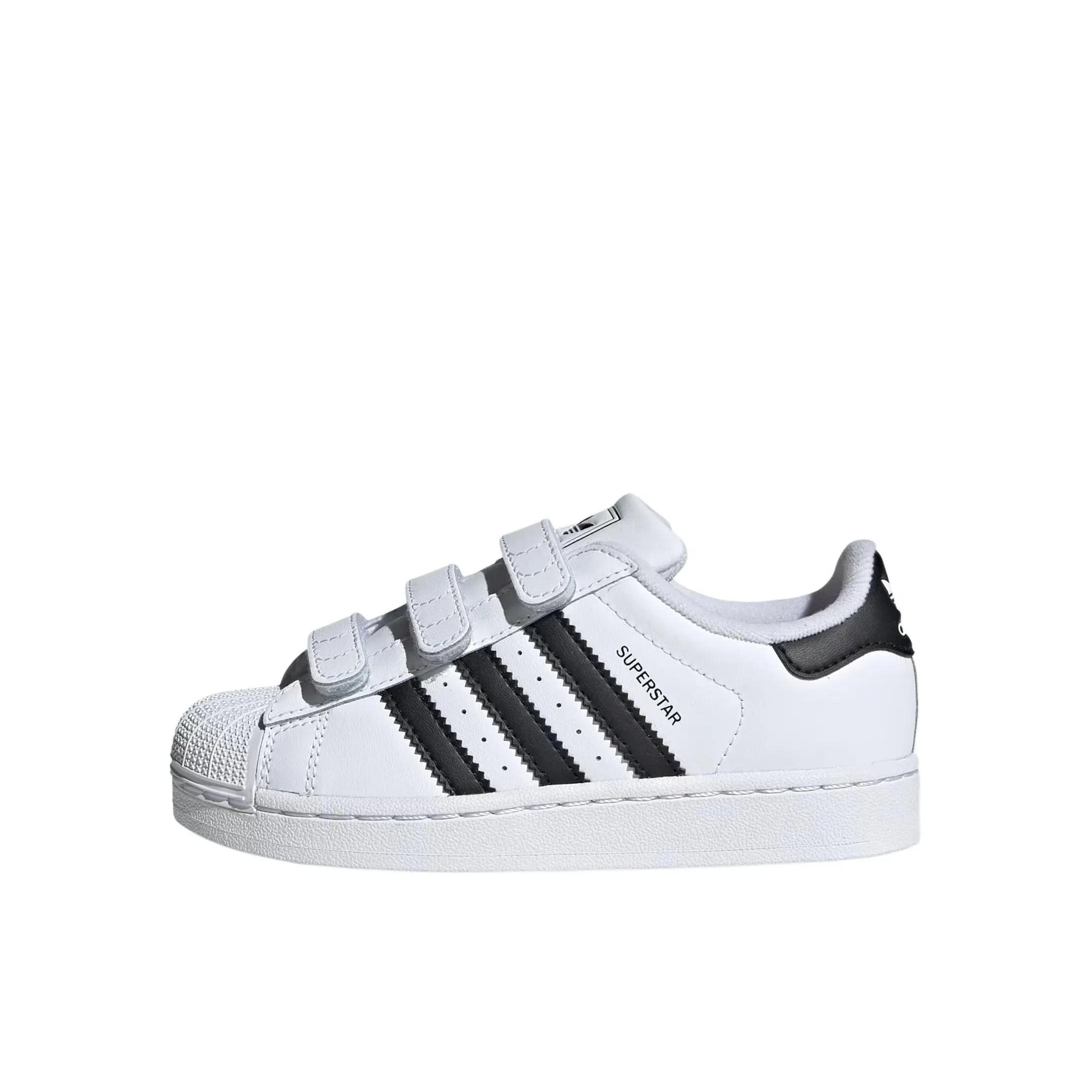 推荐商品：adidas originals Superstar 2 板鞋儿童 贝壳头皮革百搭圆头 小童/黑色/云白色