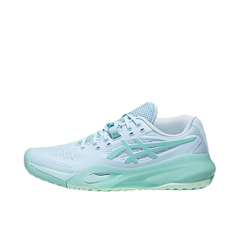 推荐商品：Asics/亚瑟士 Gel-Resolution X 防滑 耐磨 低帮 网球鞋 浅蓝色/绿色