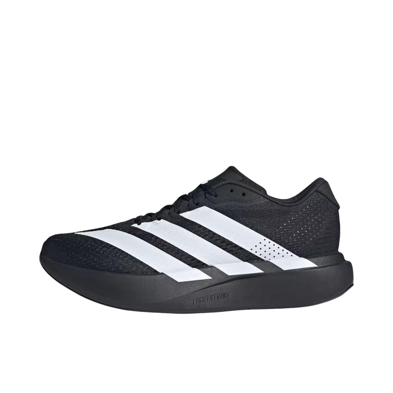推荐商品：adidas Adizero Pacer 跑鞋 透气回弹圆头橡胶 黑色/白色