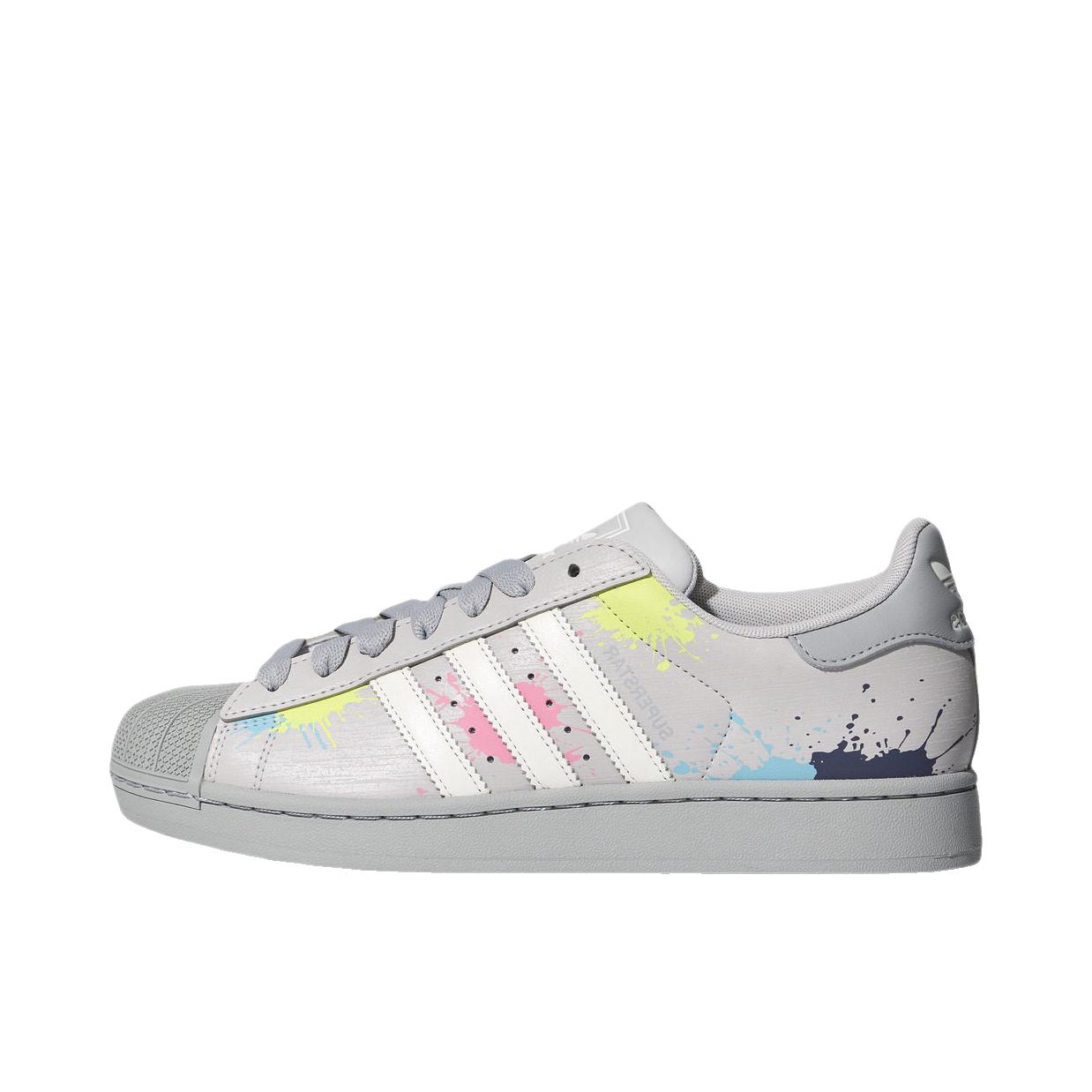 推荐商品：adidas Originals Superstar 2 板鞋 复古防滑耐磨贝壳头贴合圆头支撑 浅灰色/灰石绿/亮白色