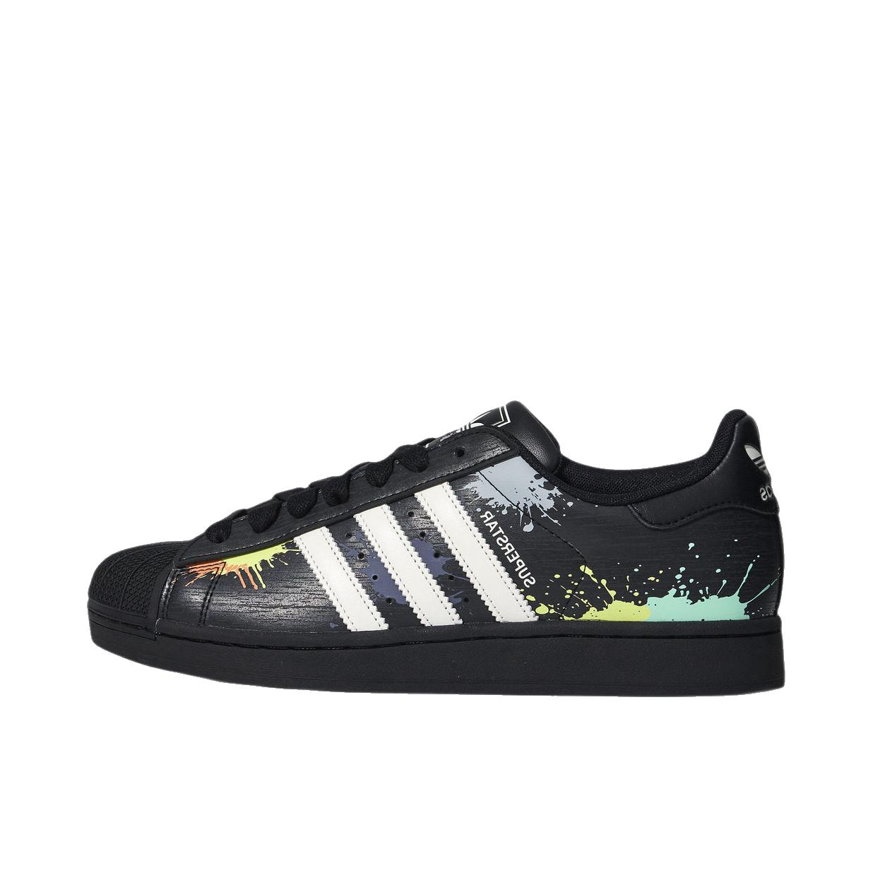 推荐商品：adidas Originals Superstar 2 板鞋 复古防滑耐磨贝壳头贴合圆头支撑 暗黑色/亮白色