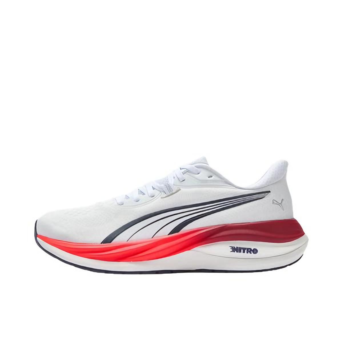 推荐商品：Puma/彪马 彪电 ELECTRIFY NITRO 5 跑鞋 透气运动休闲 白色/红色