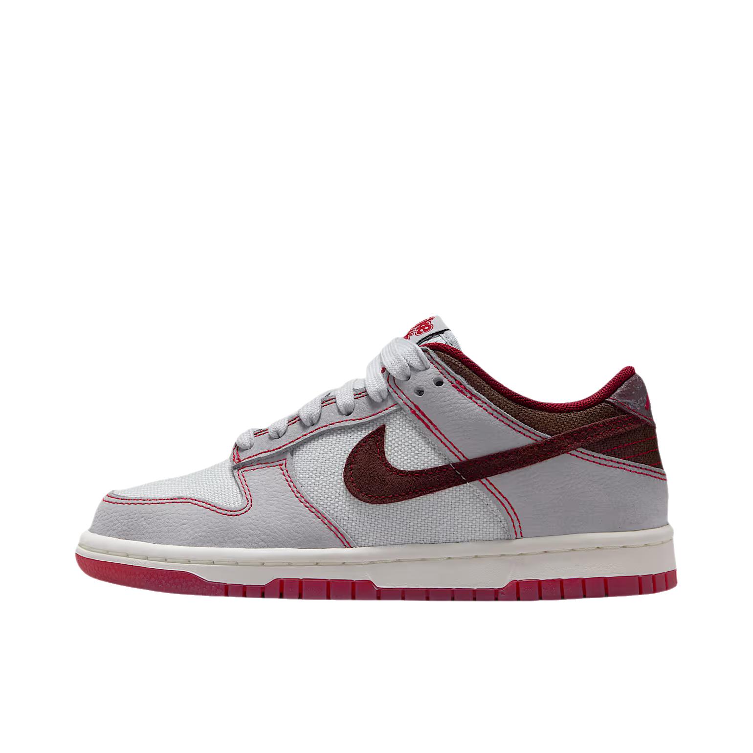 推荐商品：Nike Dunk 板鞋 经典复古百搭 大童/纯铂金/狼灰色/团队红/勃艮第红