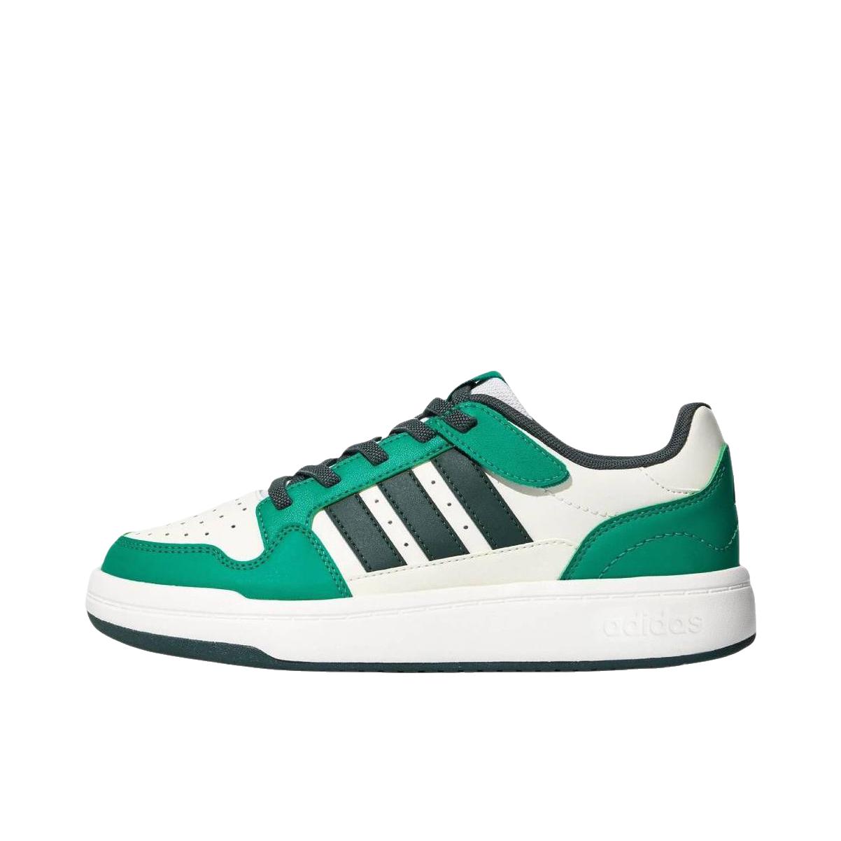 推荐商品：adidas COMFICOURT 板鞋 舒适贴合防滑圆头 大童/白色/绿色