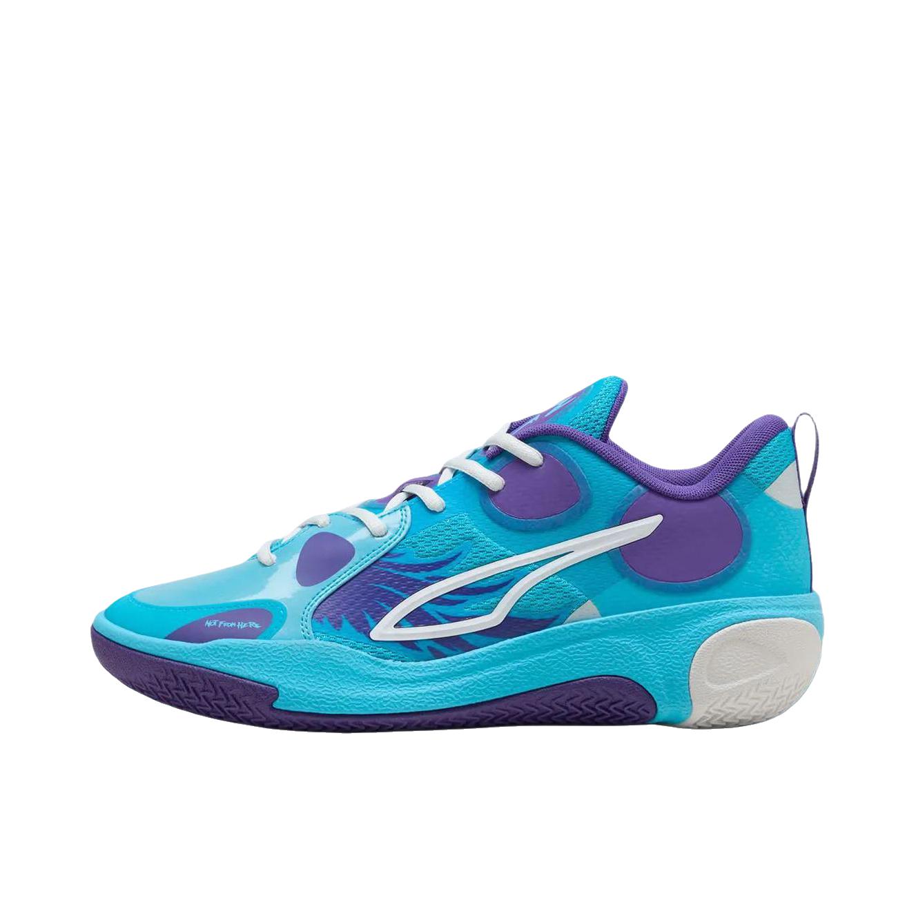 推荐商品：Puma/彪马 mb world.01 篮球鞋 耐磨圆头透气 蓝色/紫色/白色