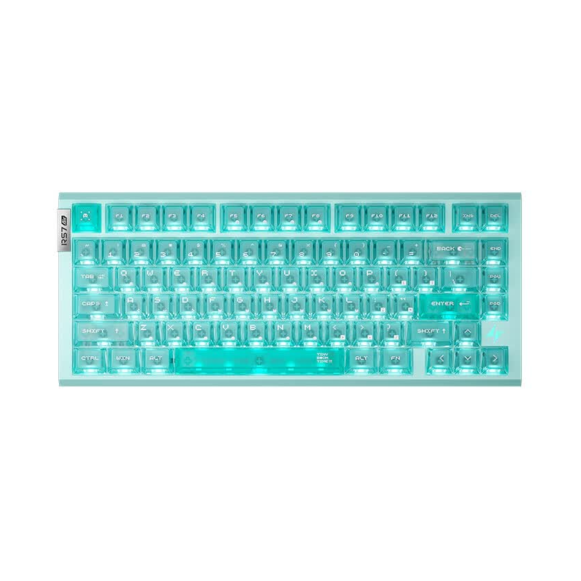 ATK/艾泰克 RS7 Air Cyber 有线 磁轴键盘 81键 人体工学 硬GASKET结构 湖水绿