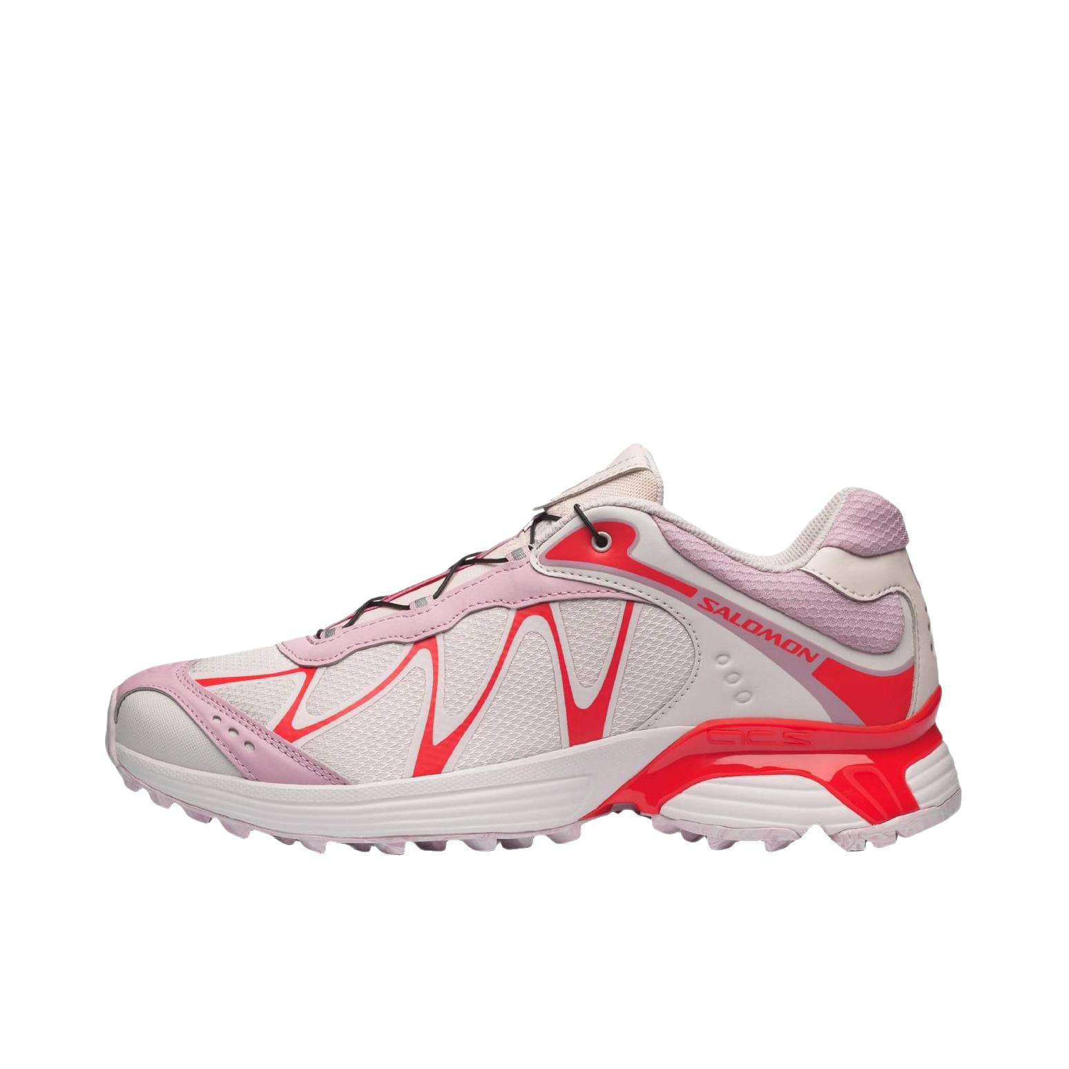 推荐商品：Salomon/萨洛蒙 XT-WHISPER Nostalgia 跑鞋 圆头厚底抽绳 米色/粉色