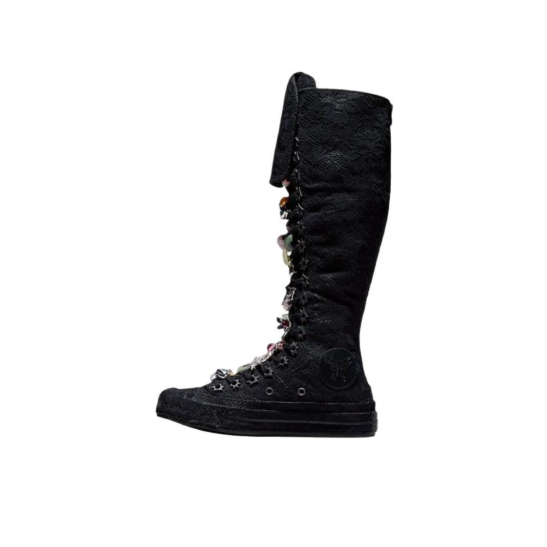 推荐商品：Converse/匡威 Chuck 70 帆布鞋 防滑耐磨薄底轻便透气舒适百搭复古时尚贴合圆头流光风 COLLINA STRADA联名/基础黑