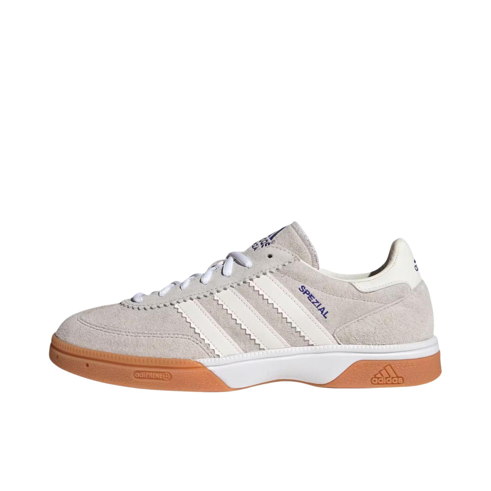 推荐商品：【王安宇同款】 adidas Originals HANDBALL SPEZIAL 板鞋 防滑耐磨圆头平跟绒面皮时尚百搭 云白色/灰色/清澈蓝