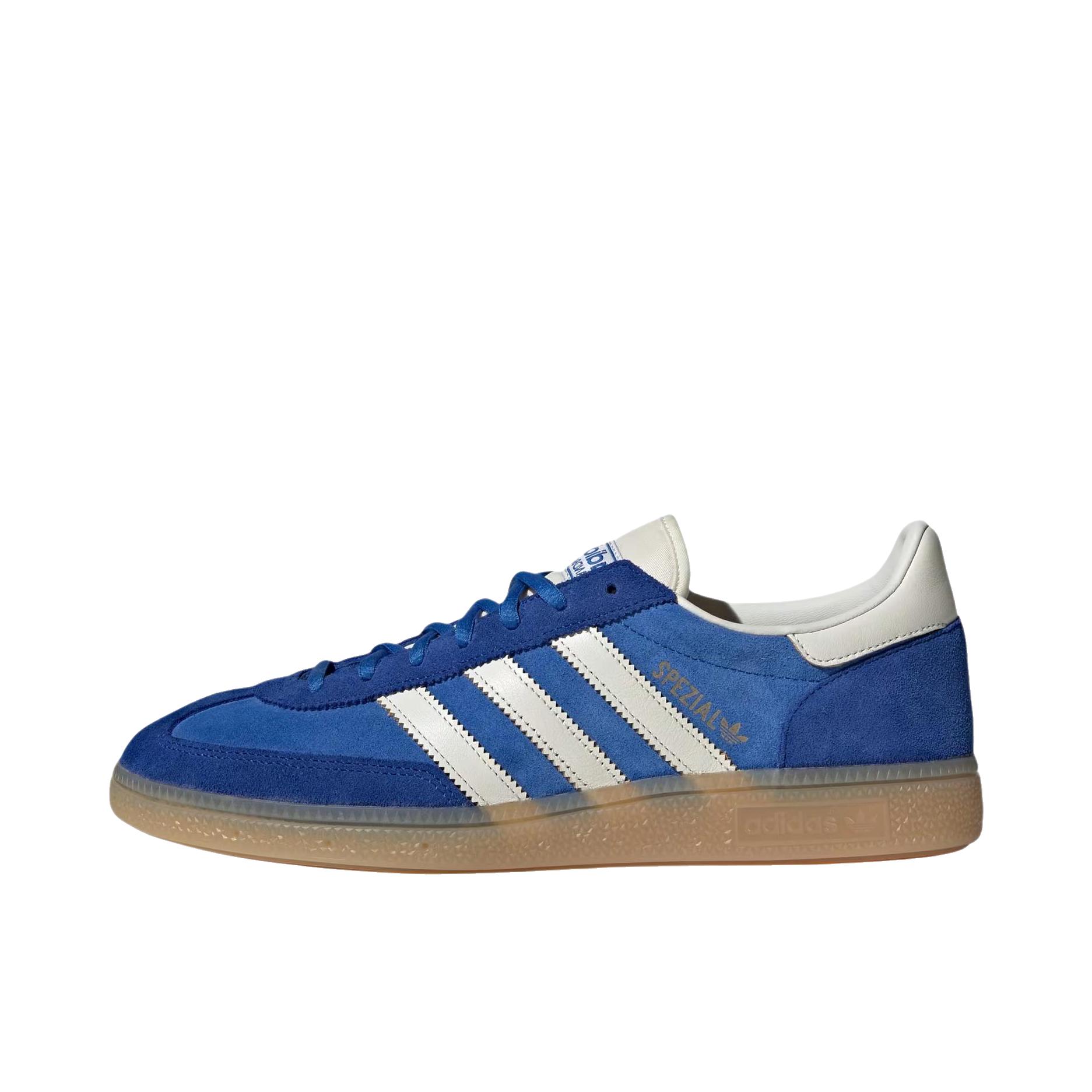 推荐商品：adidas Originals Handball Spezial 薄底鞋 T头鞋 德训鞋 板鞋 简约百搭复古轻便防滑耐磨贴合圆头耐穿 蓝色/云白色