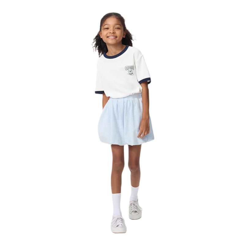 推荐商品：UNIQLO/优衣库童装 针织耐磨速干半身短裙 女中大童 486220 浅蓝