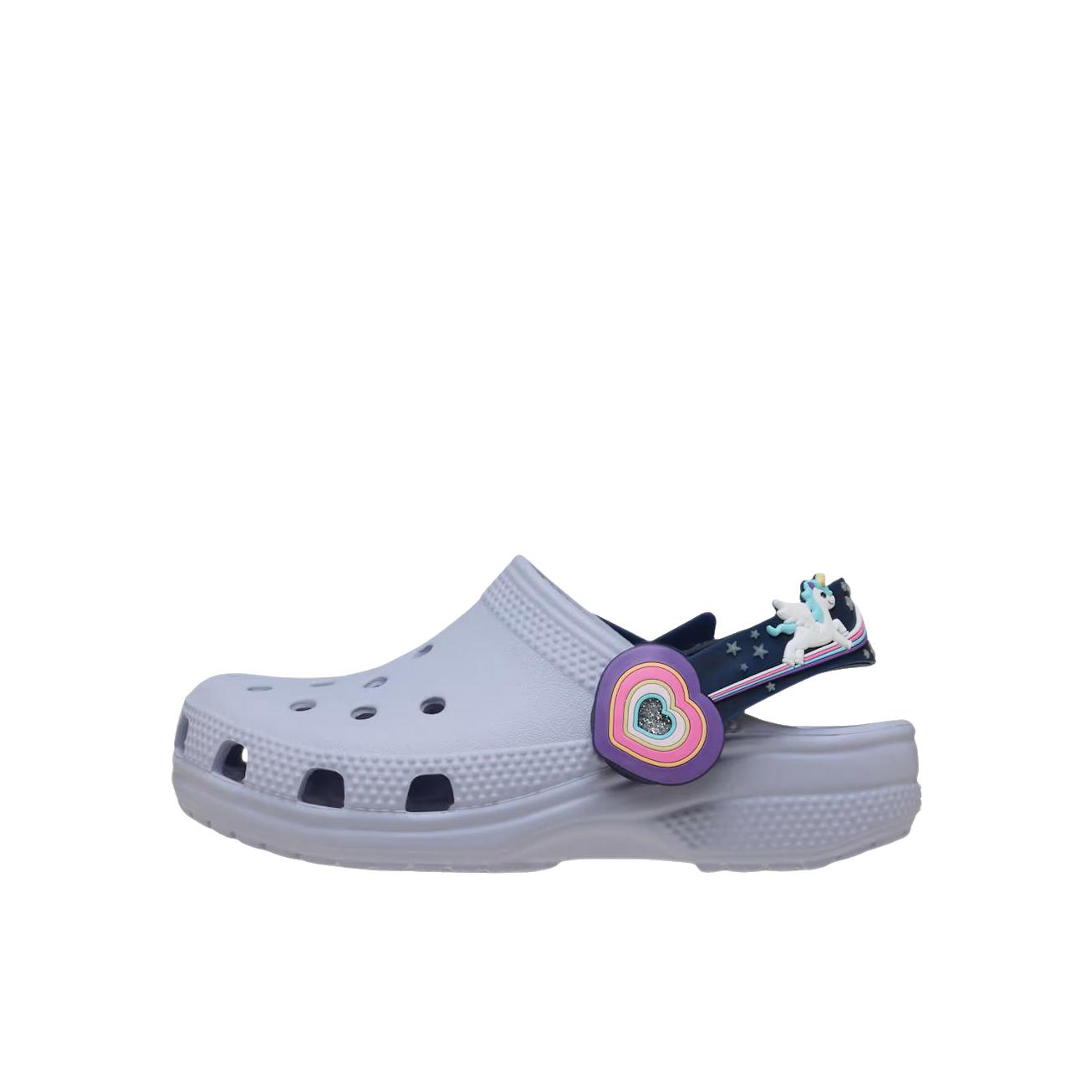 推荐商品：Crocs/卡骆驰 Classic Clog 舒适轻便 百搭休闲 透气 防滑耐磨 包头 洞洞鞋 凉鞋儿童 小童/烟灰色