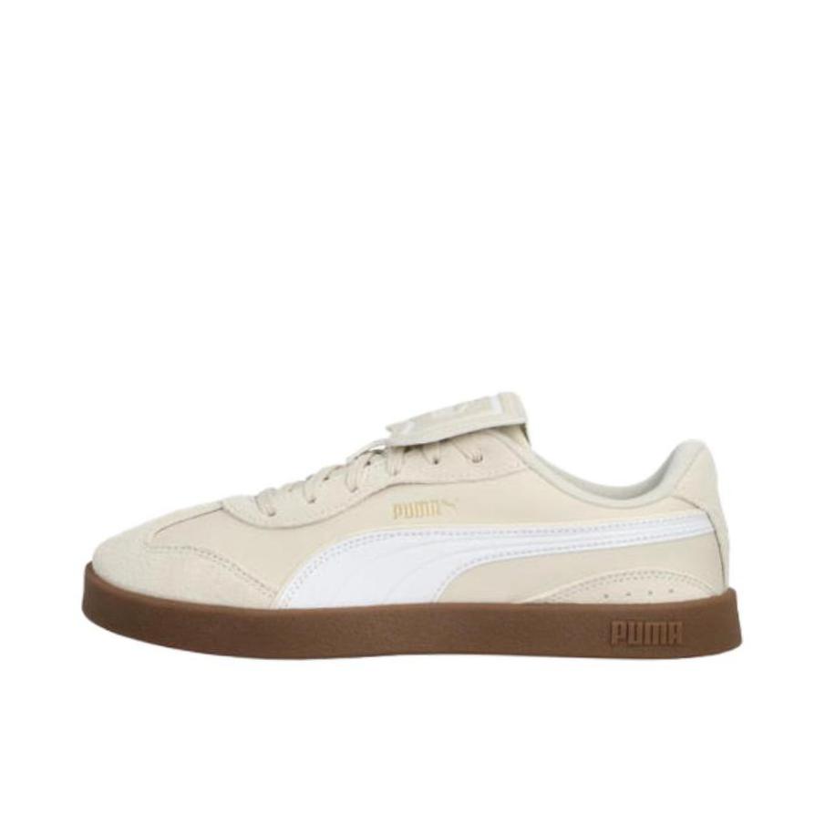 推荐商品：Puma/彪马 CLUB AZURA 德训鞋 板鞋 复古优雅可拆卸T头鞋缓震圆头牛剖层革防滑 女款/米色