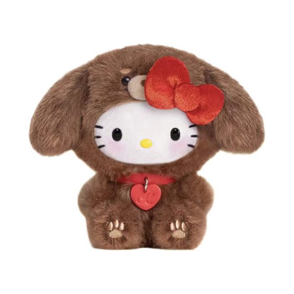 【赵露思同款】TOP TOY 小狗派对系列 Hello Kitty 毛绒挂件 盲盒 腊肠 Dachshund