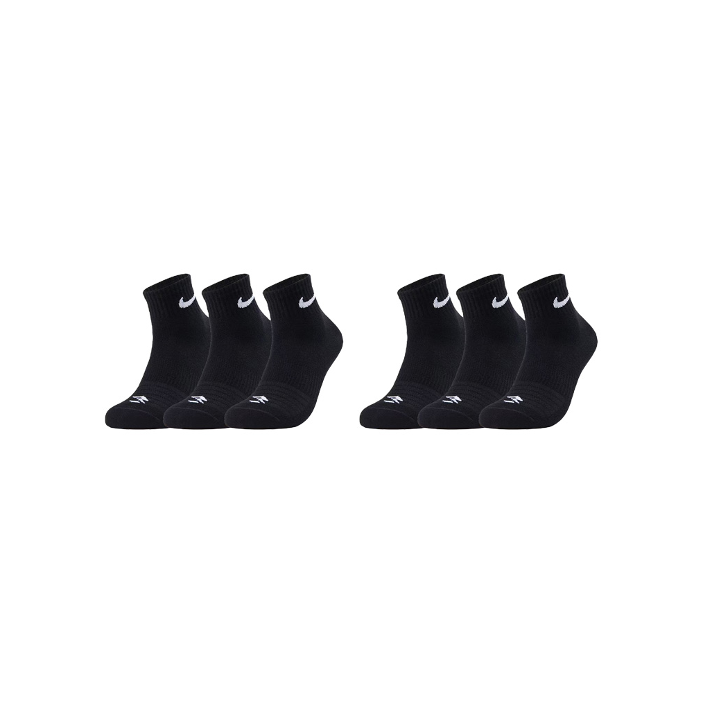 Nike/耐克 儿童运动透气中筒袜 N32543044GS 正黑色 6双