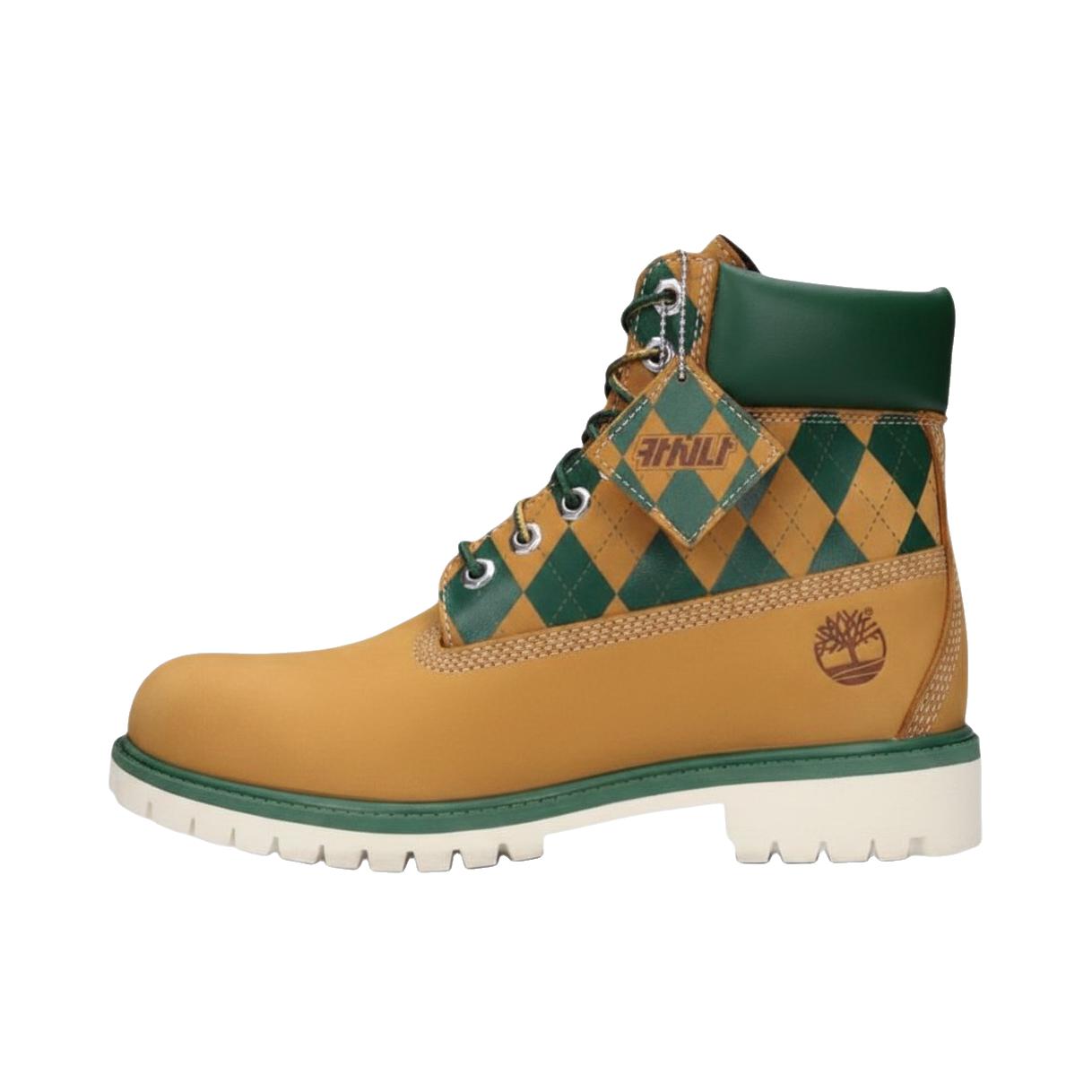 推荐商品：Timberland/添柏岚 Kasina 6 Inch 马丁靴 皮革百搭短筒厚底 Kasina联名/棕色/绿色