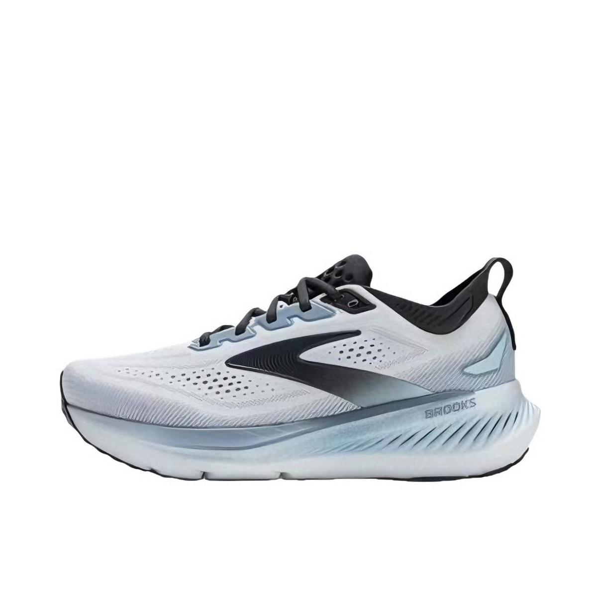 推荐商品：Brooks/布鲁克斯 Glycerin 甘油23 跑鞋 缓震时尚舒适耐磨支撑回弹圆头减震 白色/蓝灰色/天空蓝