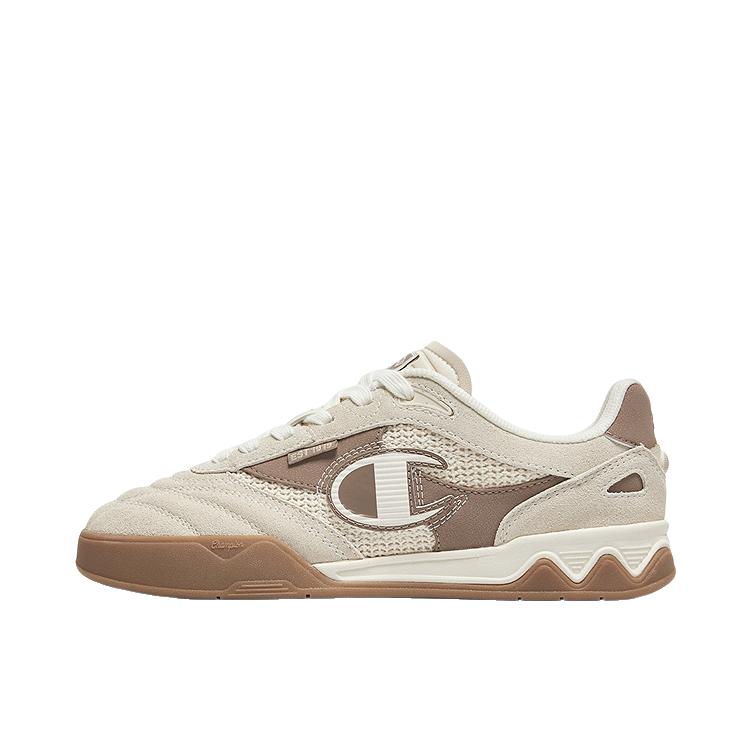 推荐商品：【鹿晗同款】 Champion/冠军 CAMPUS TRAINER 板鞋 潮流舒适百搭薄底 女款/亚麻色/丝绒棕